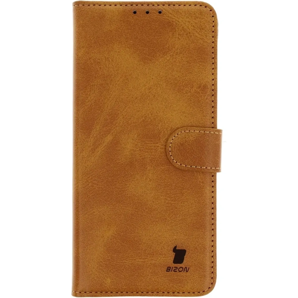 Etui z klapką Bizon Case Pocket do Motorola Edge 60 Fusion / Edge 60 brązowe