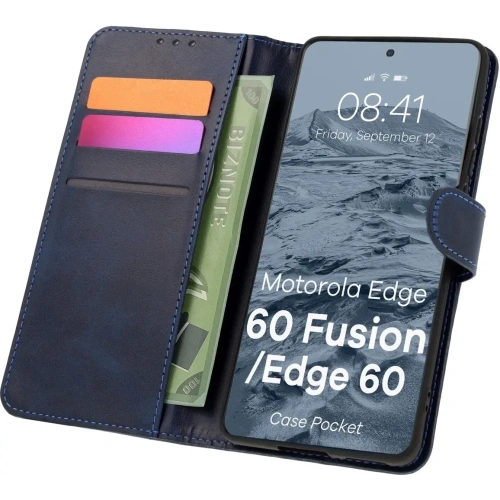 Kup Husa Bizon Pocket Motorola Edge 60 Fusion / Edge 60 / 60 albastru închis - BIZ9367 - {ean13} - Sklep Home Screen
