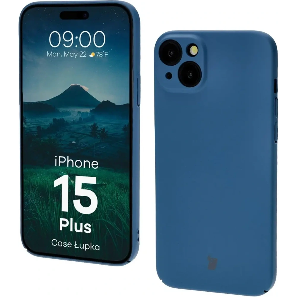 Etui Bizon Case Łupka do Apple iPhone 15 Plus niebieskie