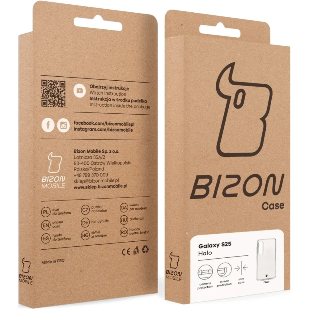 Etui Bizon Case Halo do Samsung Galaxy S25 przezroczyste