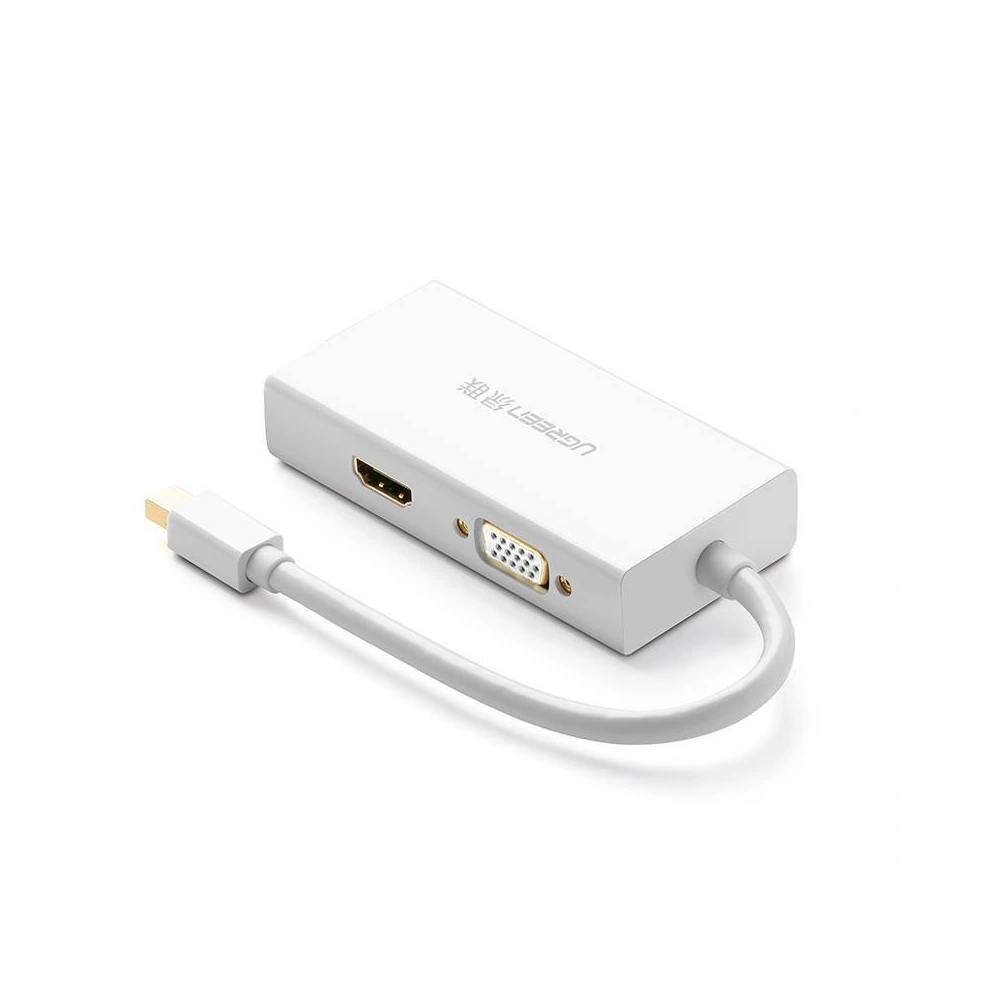 Adapter Mini DisplayPort do HDMI/VGA/DVI UGREEN MD114 (biały)