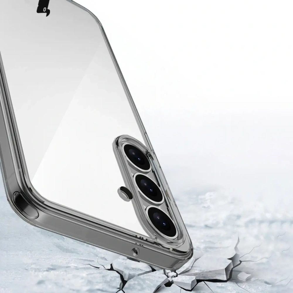 Etui Bizon Case Halo do Samsung Galaxy S25 przydymione-czarne