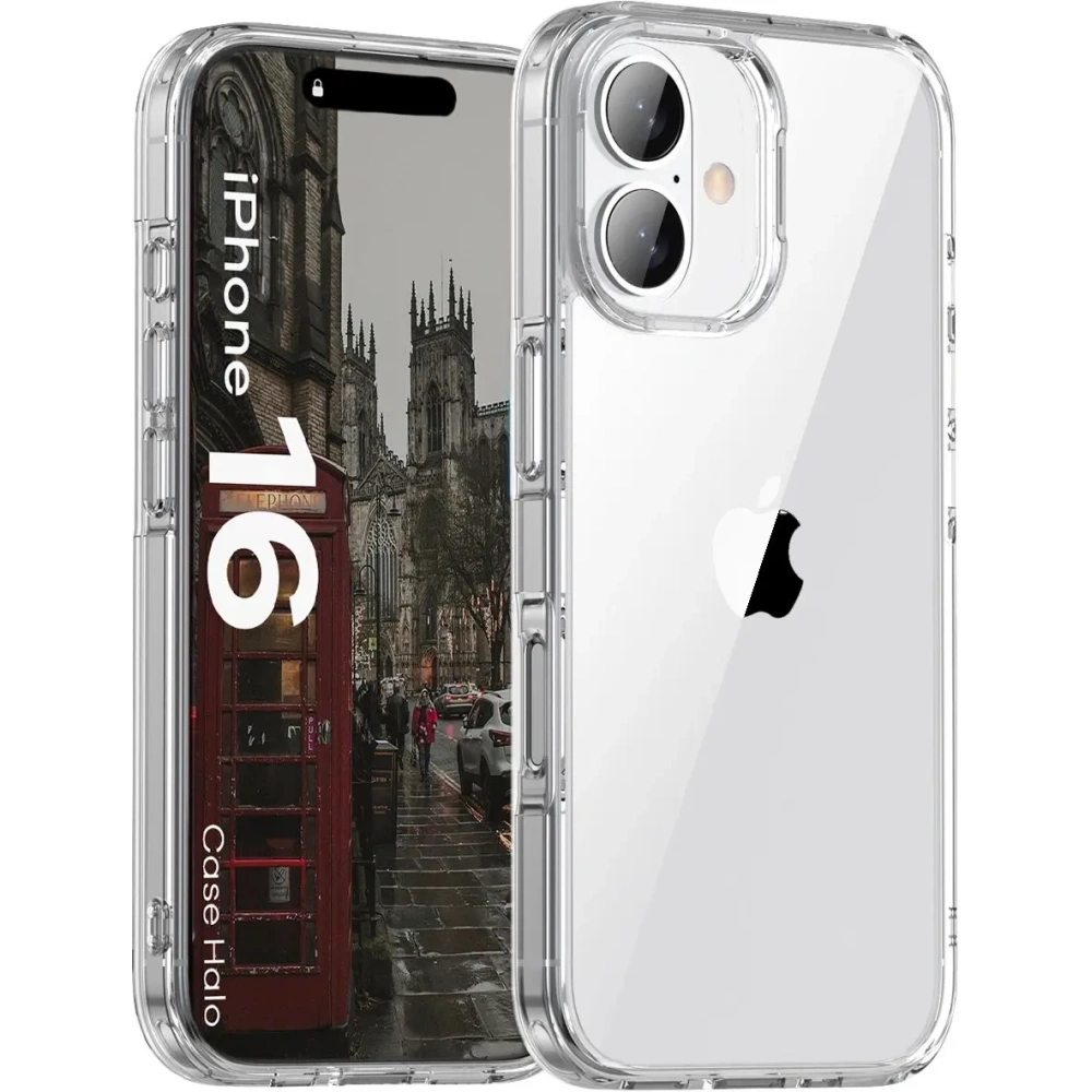 Etui Bizon Case Halo do Apple iPhone 16 przezroczyste