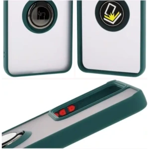 Buy Bizon Case Hybrid Ring Realme 14 5G / 14T 5G smoky with a dark green frame - BIZ9372 - {ean13} - Home Screen Store Europe