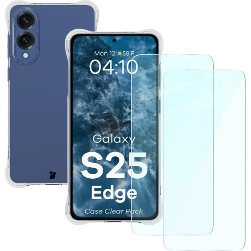Kup Etui + 2x szkło na ekran Bizon Case Clear Pack do Samsung Galaxy S25 Edge - BIZ9373 - {ean13} - Sklep Home Screen