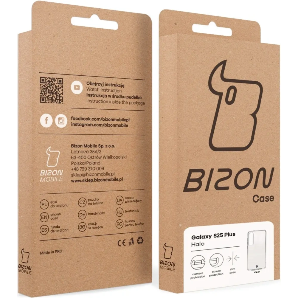 Etui Bizon Case Halo do Samsung Galaxy S25 Plus przezroczyste