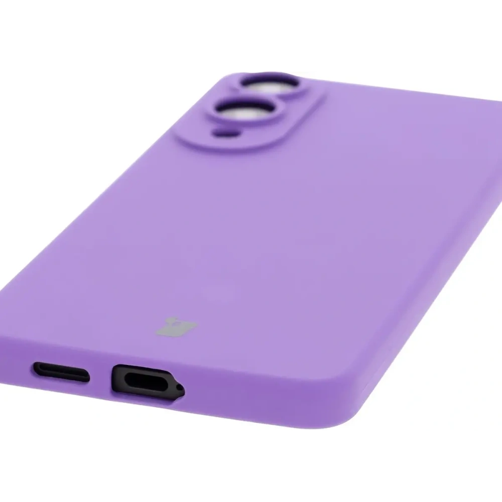 Silikonowe etui Bizon Soft Case do Samsung Galaxy S25 Edge fioletowe