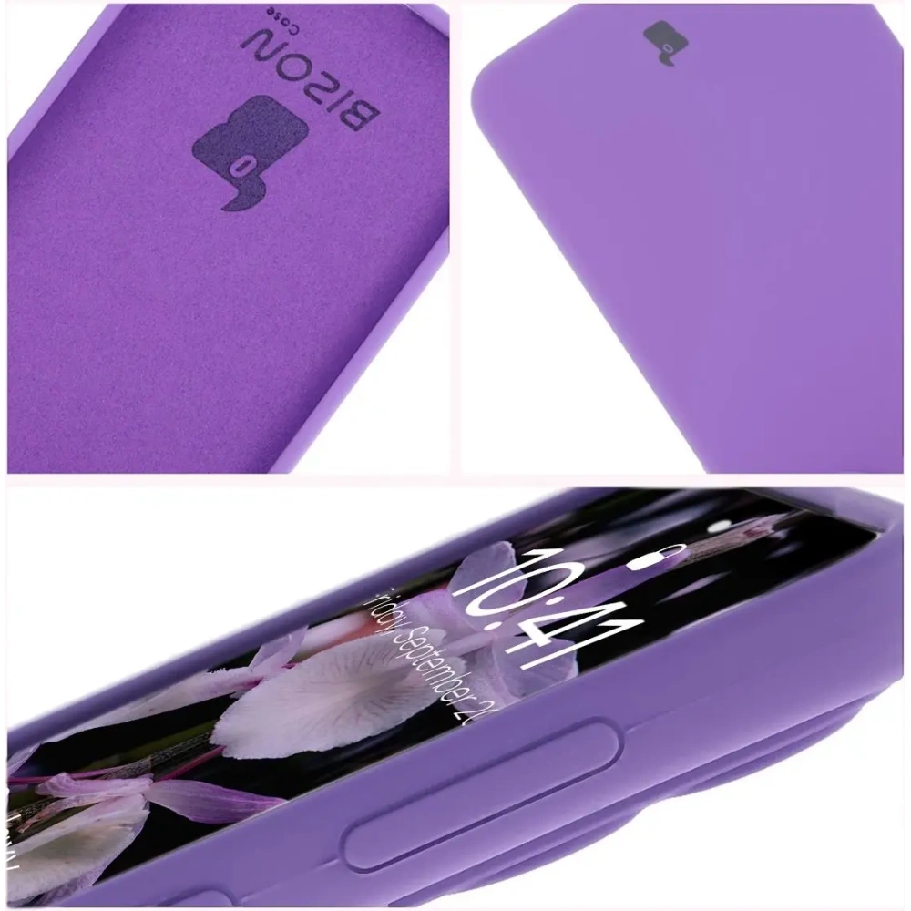 Silikonowe etui Bizon Soft Case do Samsung Galaxy S25 Edge fioletowe
