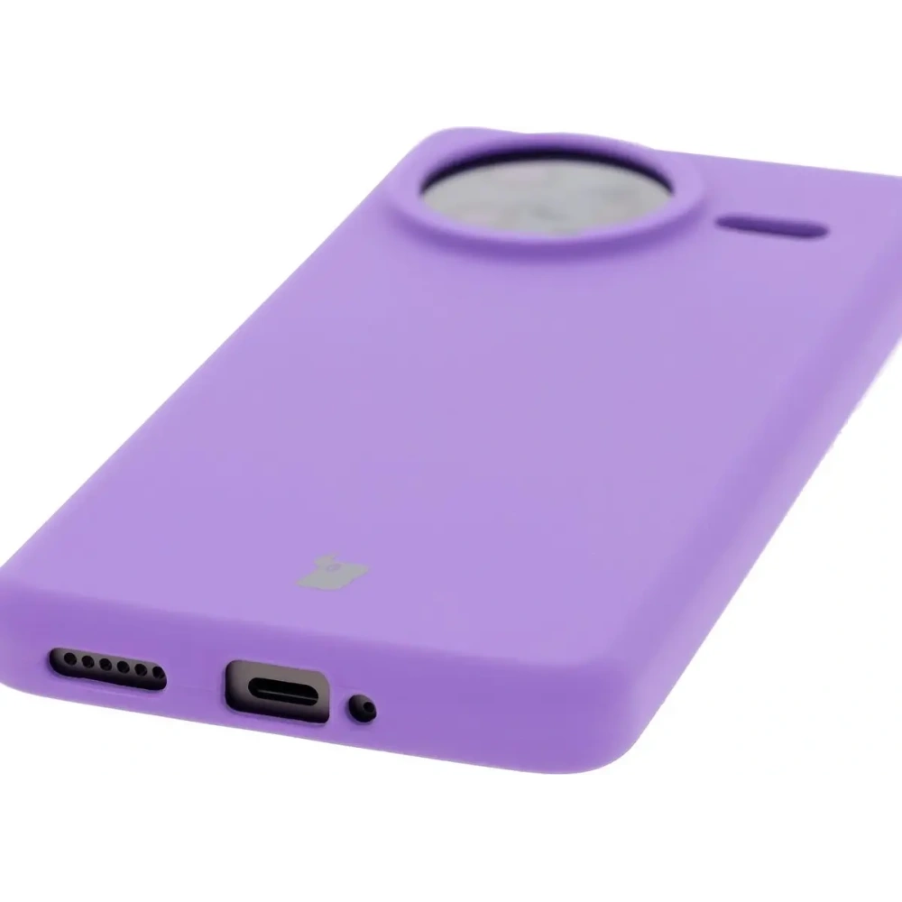 Silikonowe etui Bizon Soft Case do Xiaomi POCO F7 Ultra fioletowe