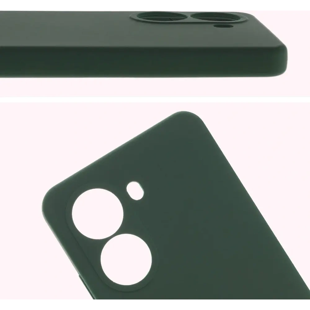 Silikonowe etui Bizon Soft Case do Xiaomi POCO X7 Pro ciemnozielone