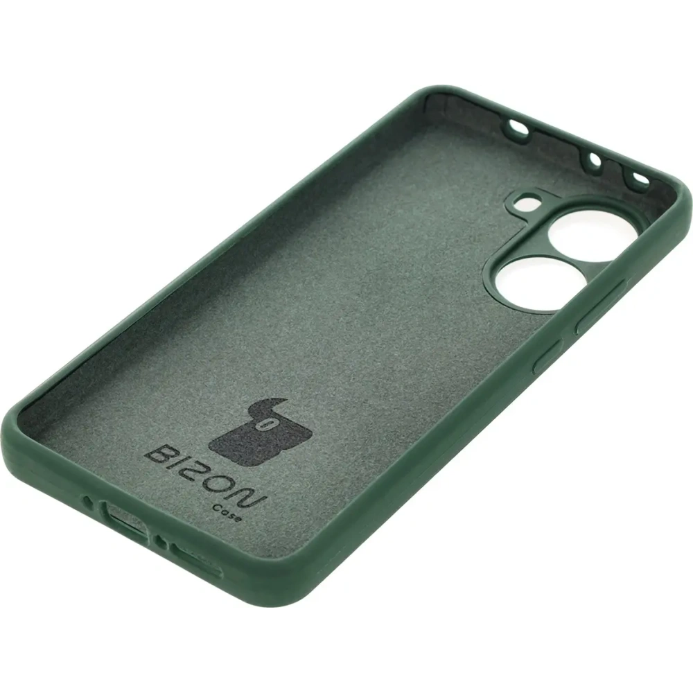 Silikonowe etui Bizon Soft Case do Xiaomi POCO X7 Pro ciemnozielone