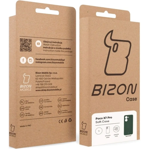 Buy Bizon Soft Case Xiaomi POCO X7 Pro dark green - BIZ9379 - {ean13} - Home Screen Store Europe