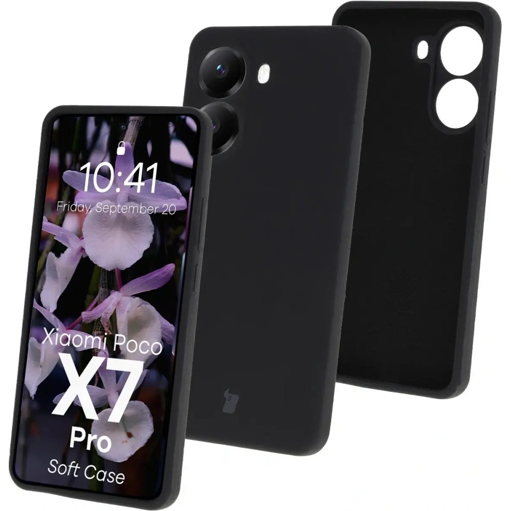 Silikonowe etui Bizon Soft Case do Xiaomi POCO X7 Pro czarne