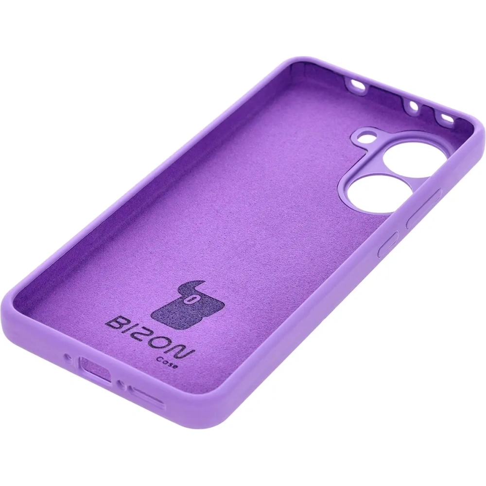 Silikonowe etui Bizon Soft Case do Xiaomi POCO X7 Pro fioletowe