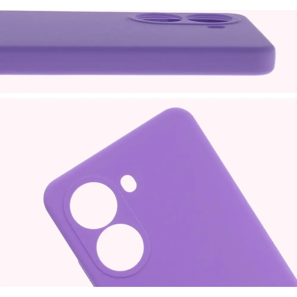 Silikonowe etui Bizon Soft Case do Xiaomi POCO X7 Pro fioletowe