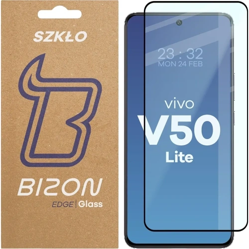Buy Bizon Glass Edge 2 Vivo V50 Lite 4G / 5G black frame - BIZ9383 - {ean13} - Home Screen Store Europe