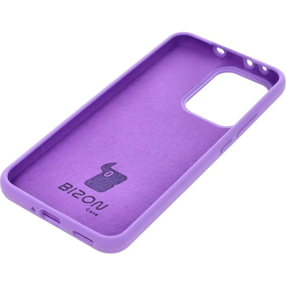 Silikonowe etui Bizon Soft Case do Oppo Reno13 Pro fioletowe