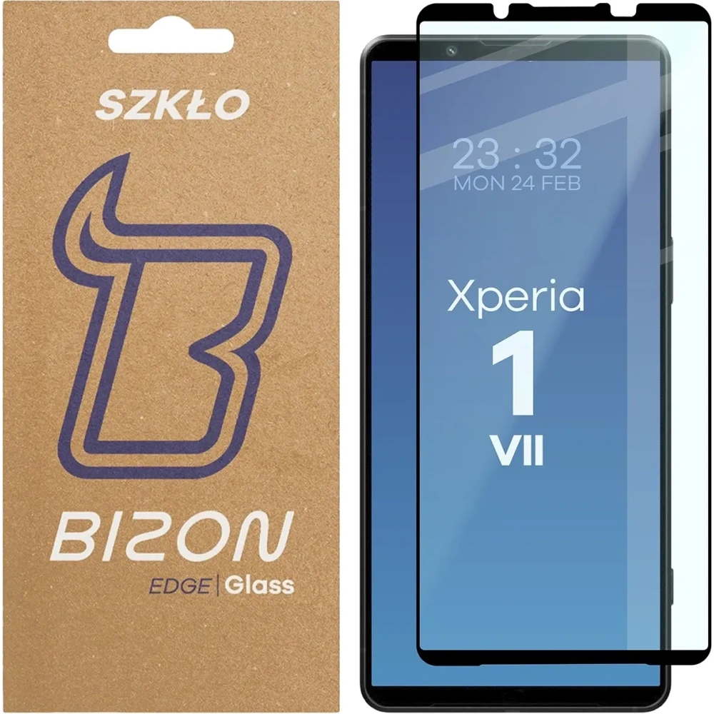 Szkło hartowane Bizon Glass Edge 2 do Xperia 1 VII czarna ramka