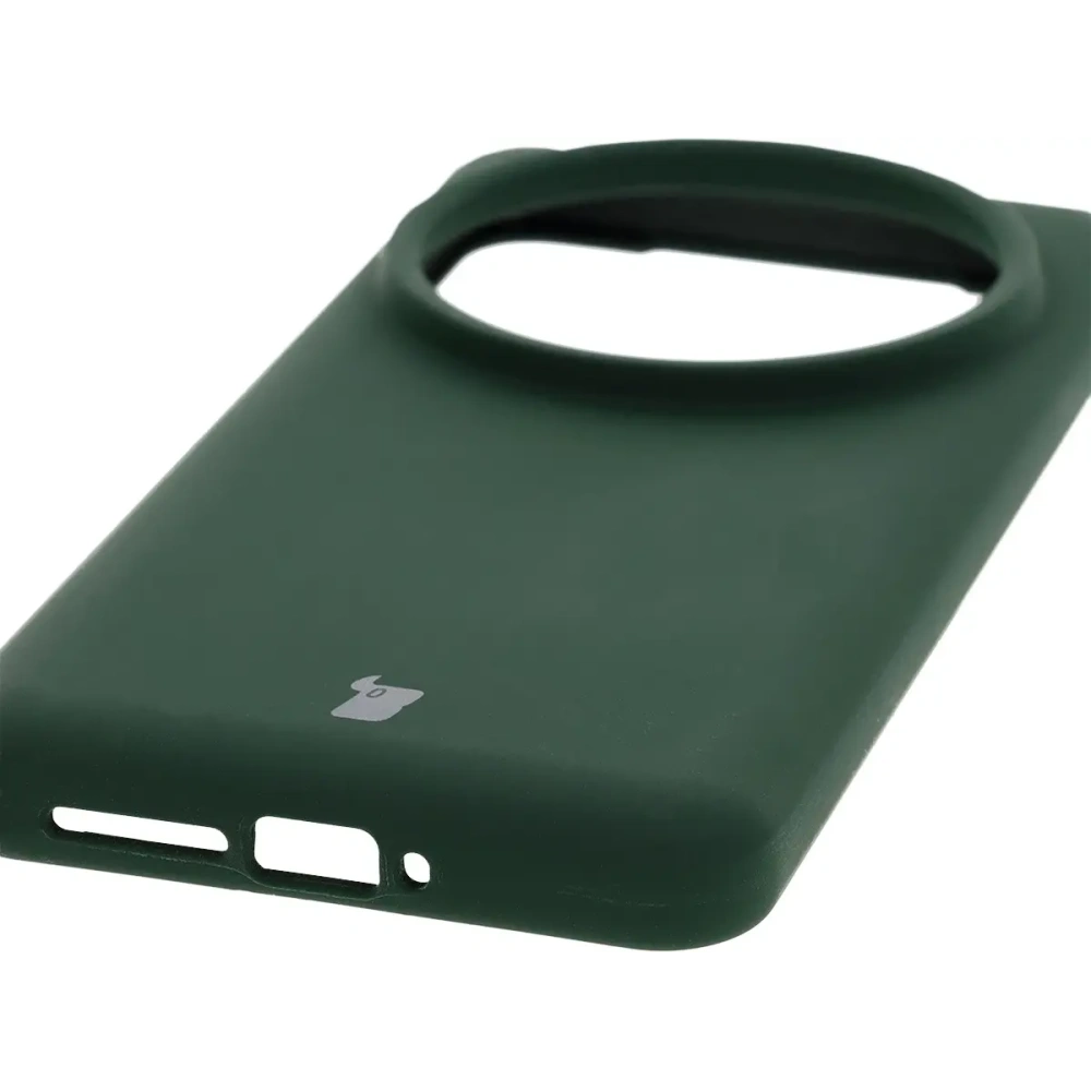 Silikonowe etui Bizon Soft Case do Xiaomi 15 Ultra ciemnozielone