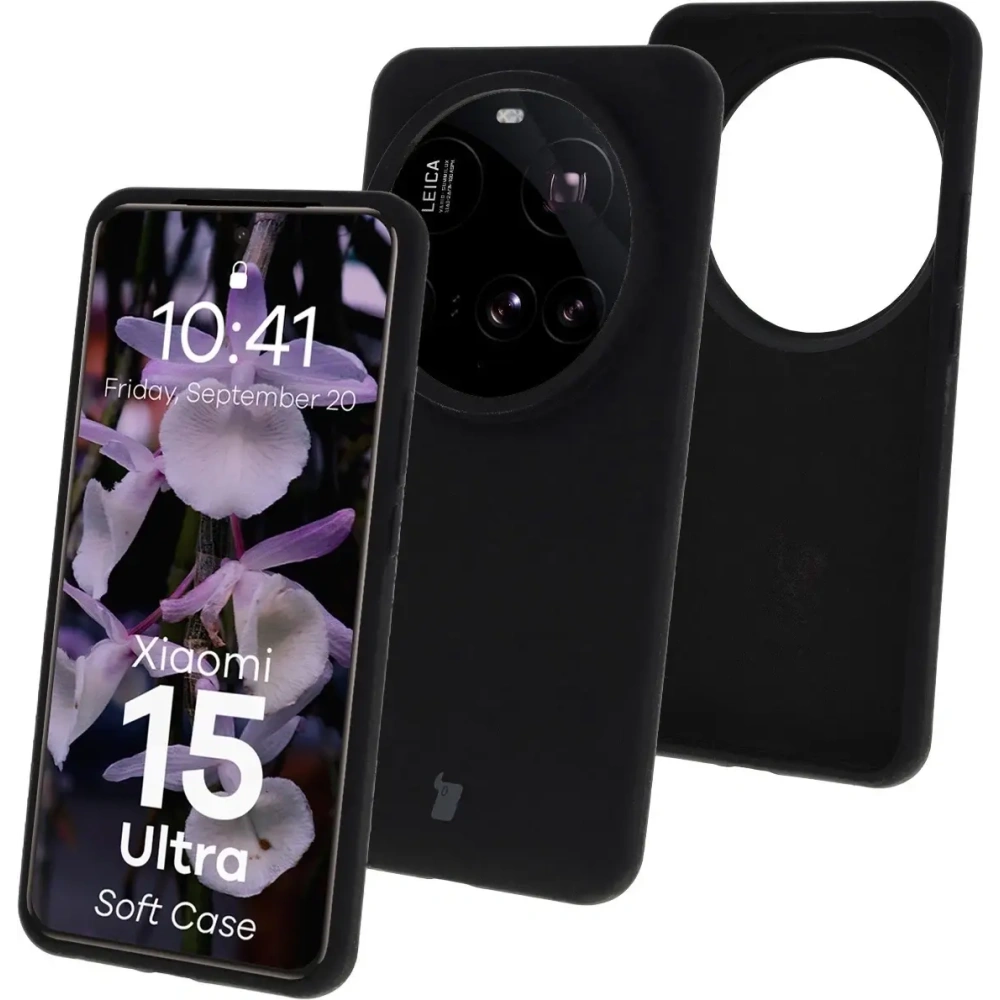 Silikonowe etui Bizon Soft Case do Xiaomi 15 Ultra czarne