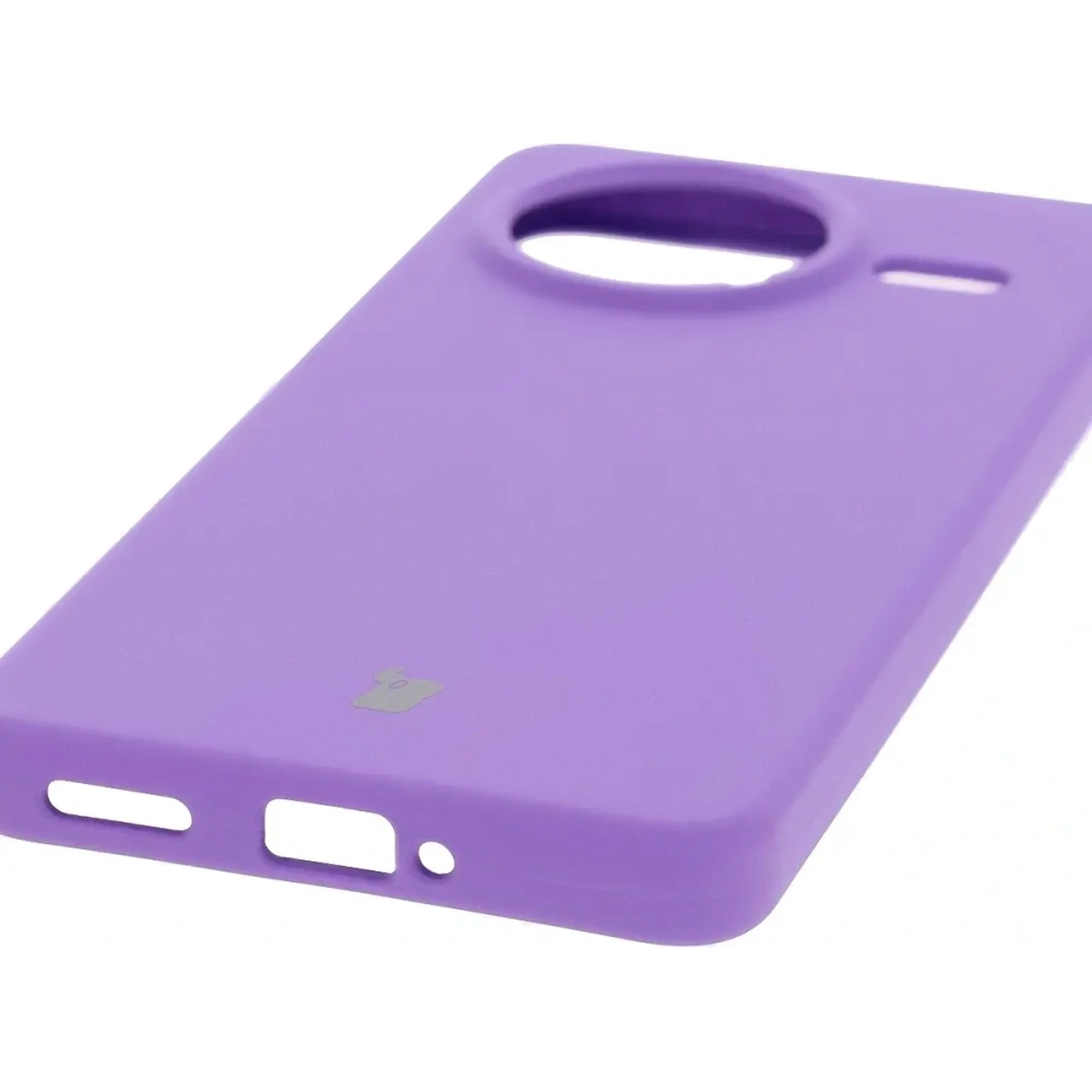 Silikonowe etui Bizon Soft Case do Xiaomi POCO F7 Pro fioletowe