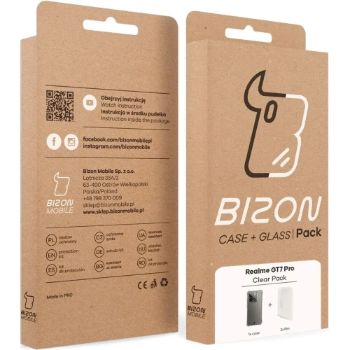 Buy Bizon Case Clear Pack case + 2x screen film Realme GT 7 Pro - BIZ9395 - {ean13} - Home Screen Store Europe