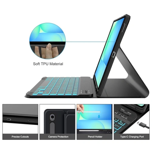 Kup Tech-Protect SmartCase Pen + Tastatură Samsung Galaxy Tab S10 FE+ Plus 13.1 X620 / X626b Negru - THP4229 - {ean13} - Sklep Home Screen