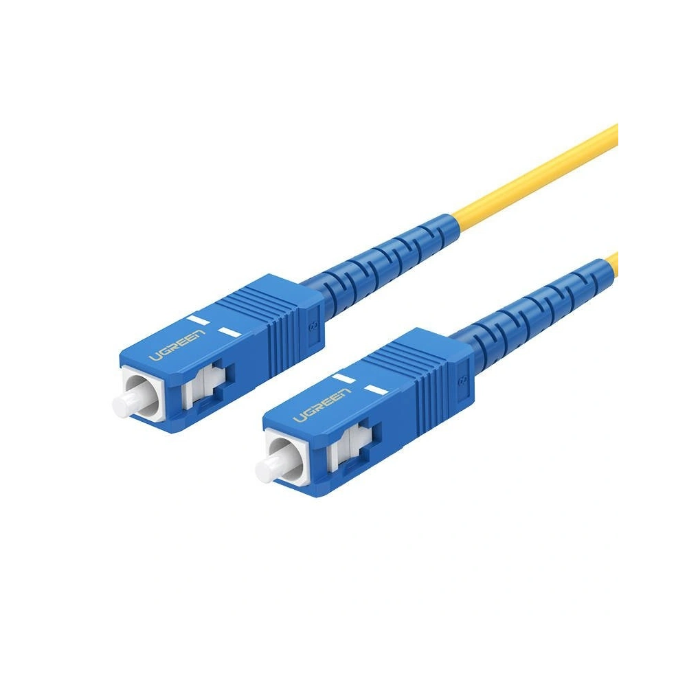 Kabel światłowodowy SC/UPC UGREEN NW131, patchcord, simplex, 3m (niebiesko-żółty)