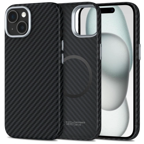 Kup Tech-Protect Ion Carbon MagSafe Apple iPhone 15 schwarz/silber - THP4234 - {ean13} - Sklep Home Screen