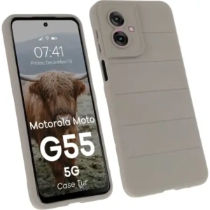 Buy Bizon Case Tur Motorola Moto G55 5G light gray - BIZ9396 - {ean13} - Home Screen Store Europe