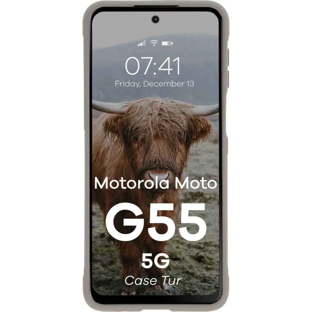Pancerne etui Bizon Case Tur do Motorola Moto G55 5G jasnoszare