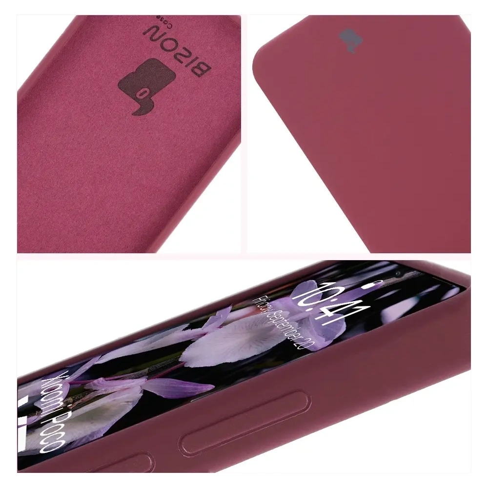 Silikonowe etui Bizon Soft Case do Xiaomi POCO X7 Pro ciemnofioletowe