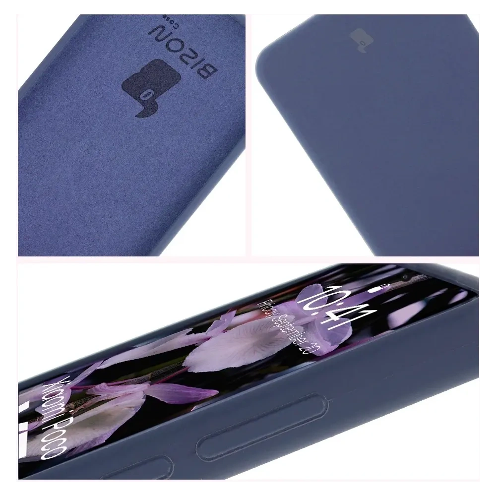 Silikonowe etui Bizon Soft Case do Xiaomi POCO X7 Pro ciemnoniebieskie