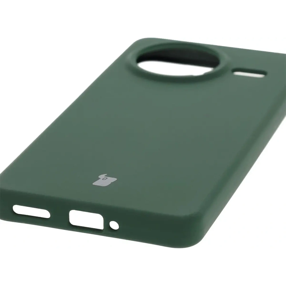 Silikonowe etui Bizon Soft Case do Xiaomi POCO F7 Pro ciemnozielone