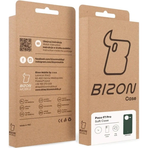 Kup Bizon Soft Case Xiaomi POCO F7 Pro tmavě zelená - BIZ9405 - {ean13} - Sklep Home Screen