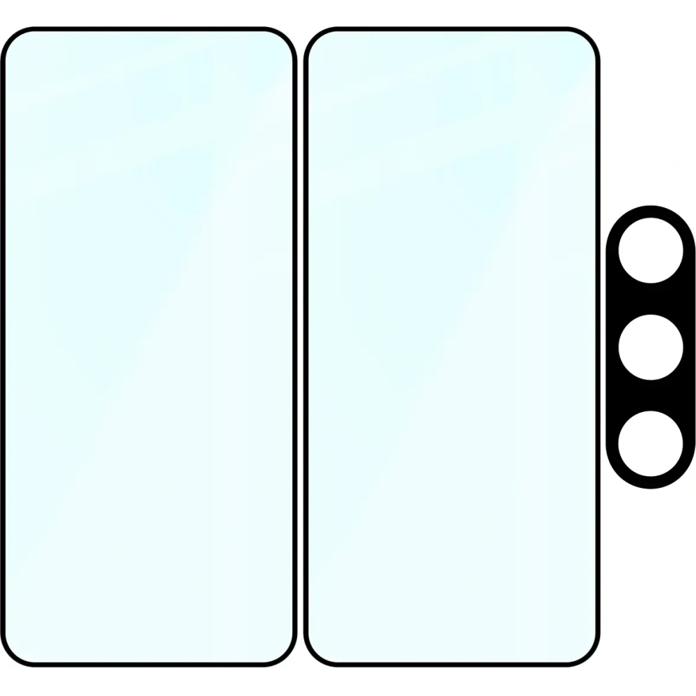 2x szkło na ekran + szkło na aparat Bizon Edge 2 Pack do Samsung Galaxy A36 5G