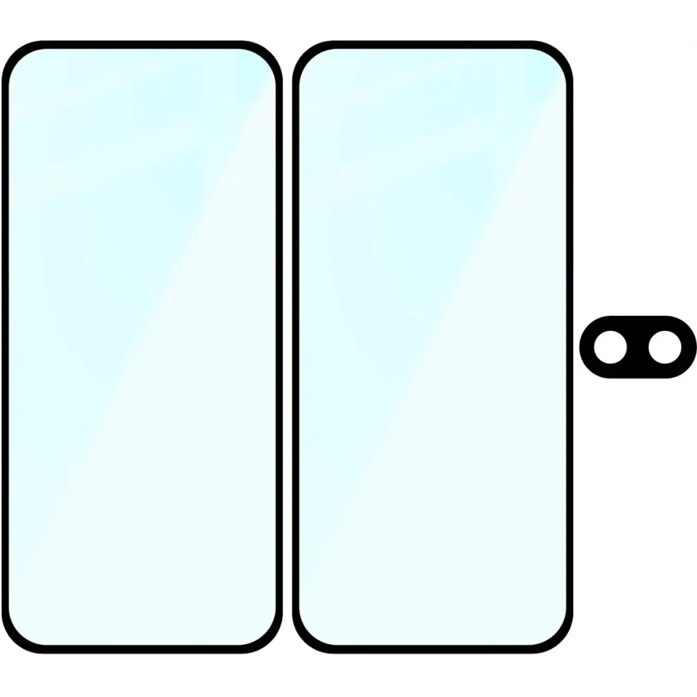 2x szkło na ekran + szkło na aparat Bizon Edge 2 Pack do Pixel 9a