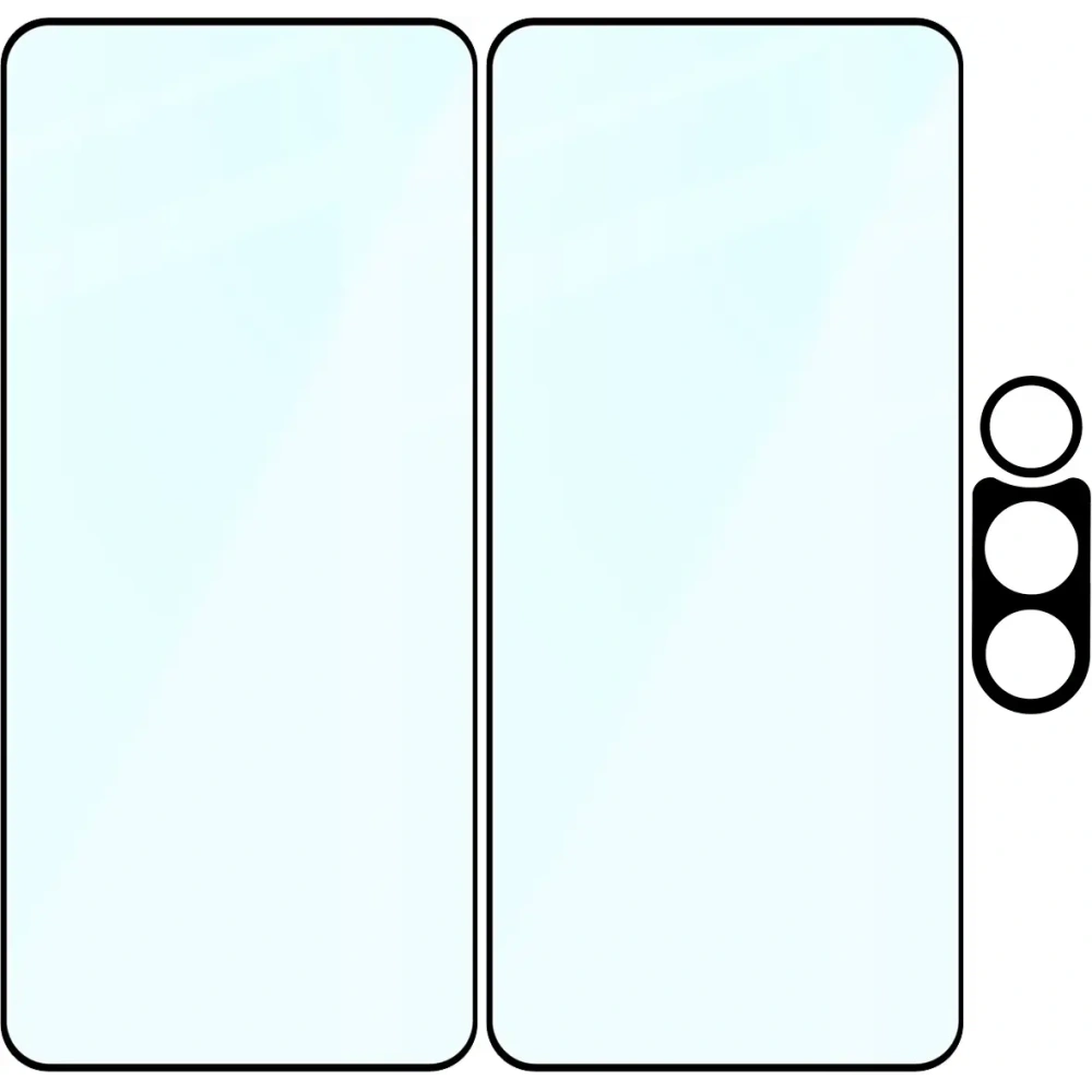 2x szkło na ekran + szkło na aparat Bizon Edge 2 Pack do Vivo V50 Lite 4G / 5G