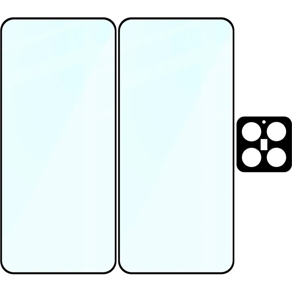 2x szkło na ekran + szkło na aparat Bizon Edge 2 Pack do Xiaomi 15