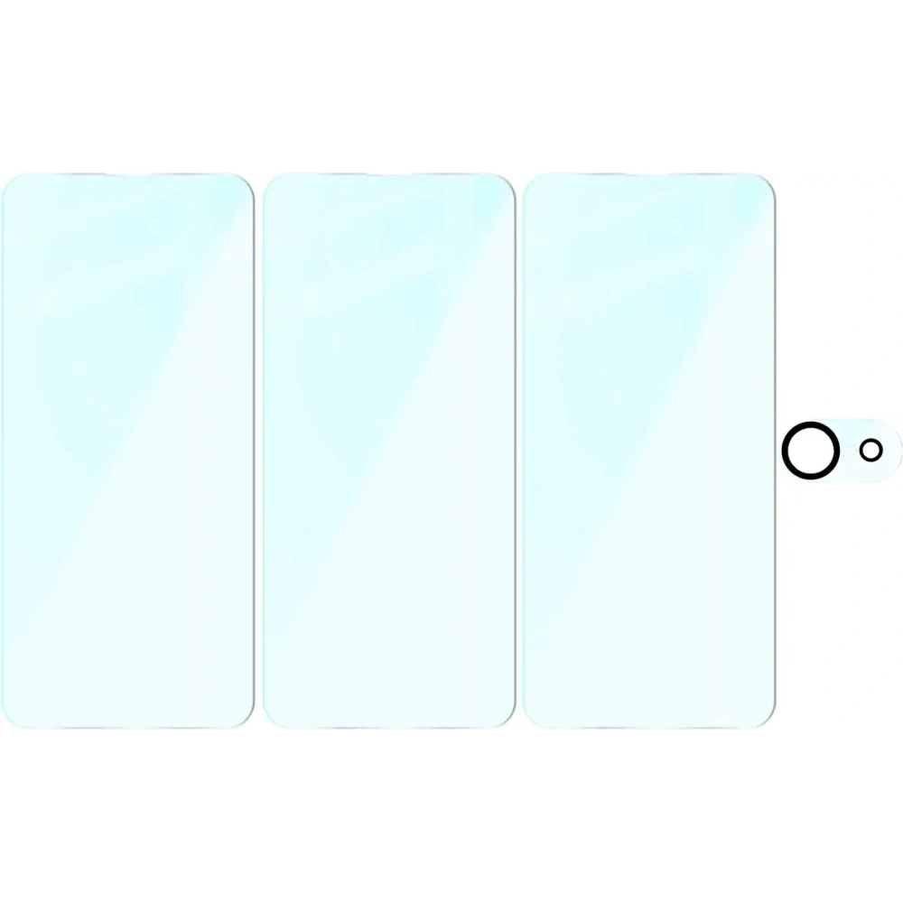 3x szkło na ekran + szkło na aparat Bizon Glass Clear 2 Pack do Apple iPhone 16e