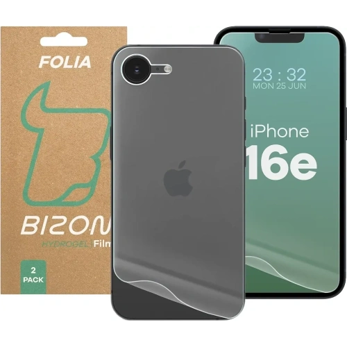 Kup Folia hydrożelowa na tył i przód Bizon Glass Hydrogel Pack do Apple iPhone 16e - BIZ9413 - {ean13} - Sklep Home Screen