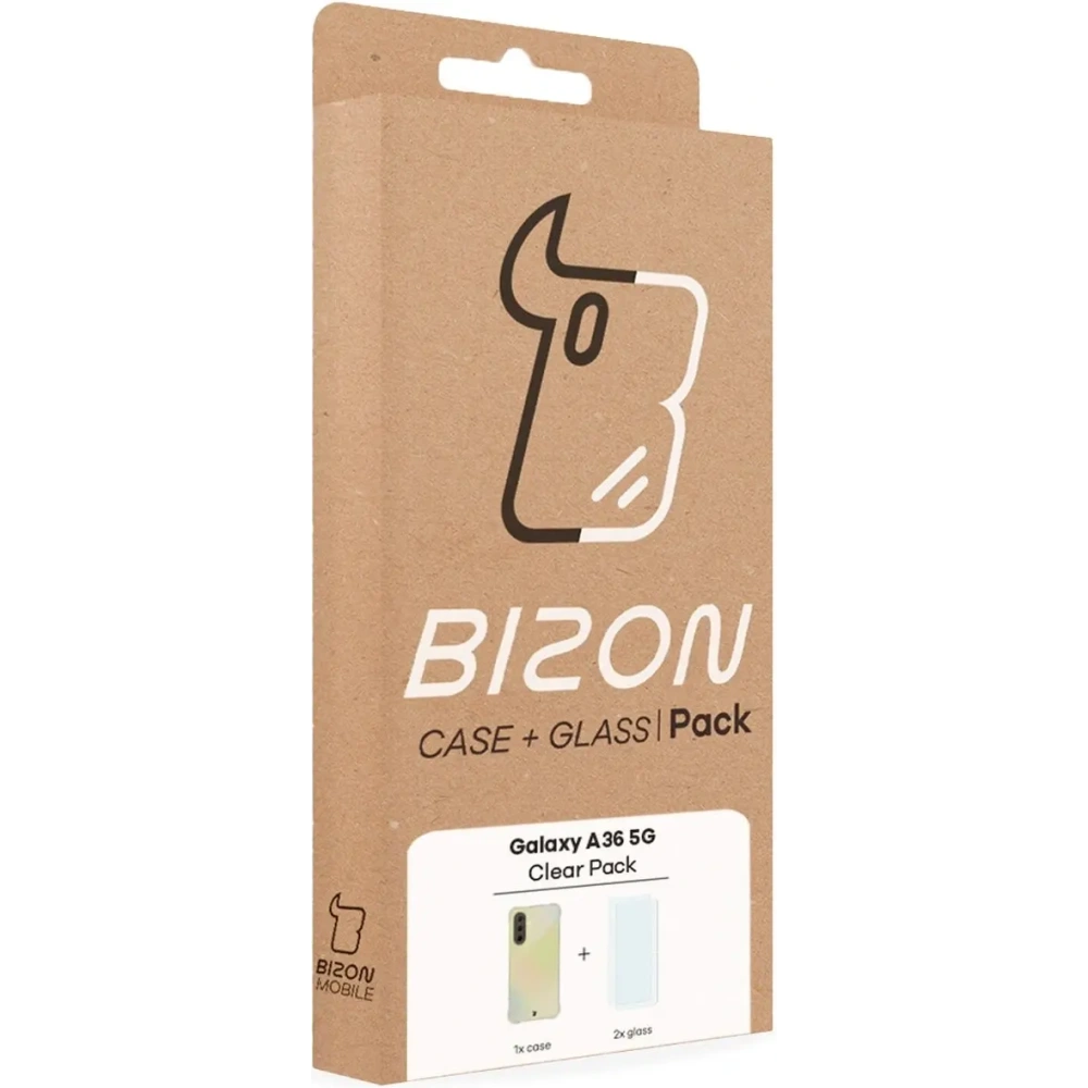 Etui + 2x szkło na ekran Bizon Case Clear Pack do Samsung Galaxy A36 5G