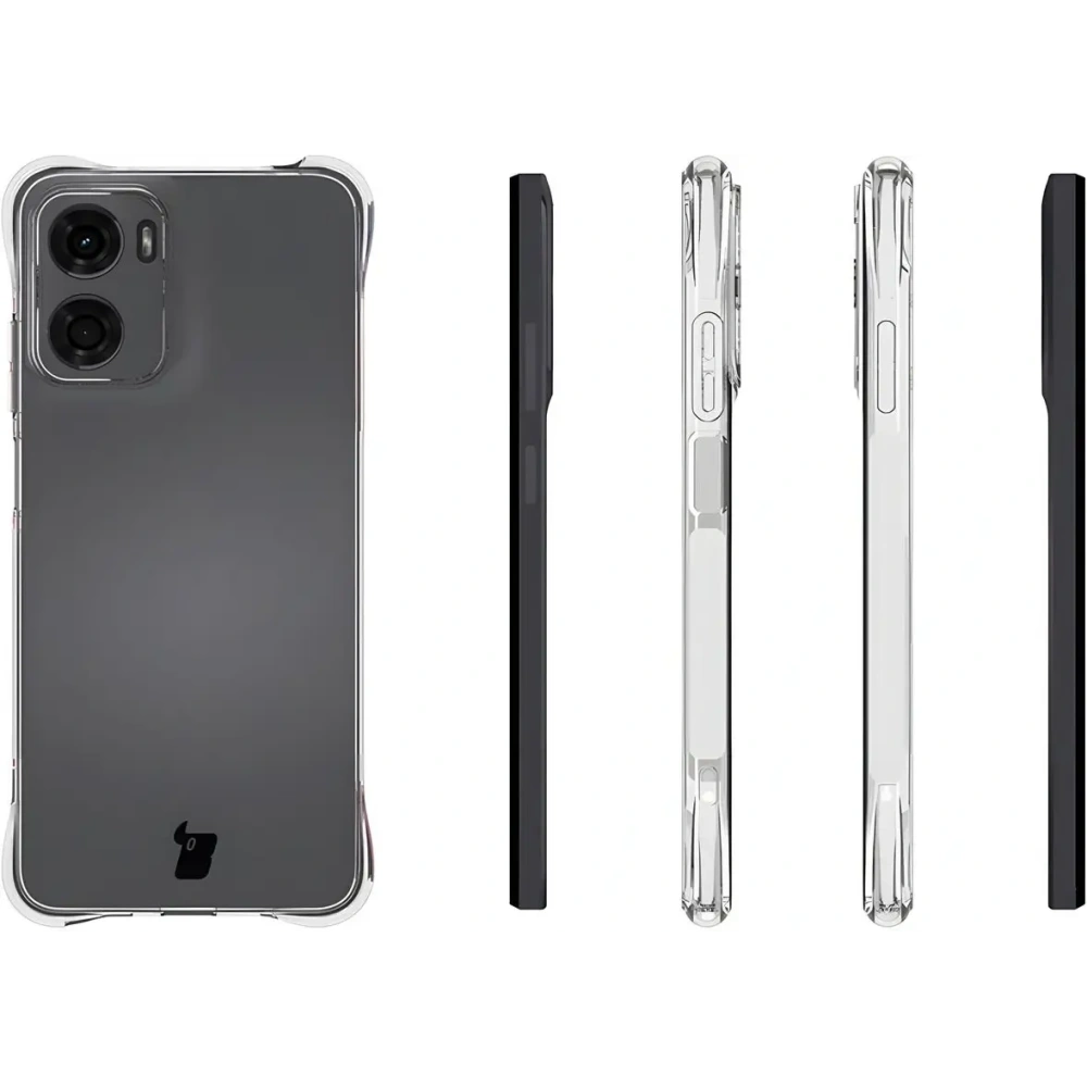 Etui + 2x szkło na ekran Bizon Case Clear Pack do Motorola Moto E15