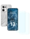 Bizon Case Clear Pack Hülle + 2x Displayschutzglas für Oppo Reno13