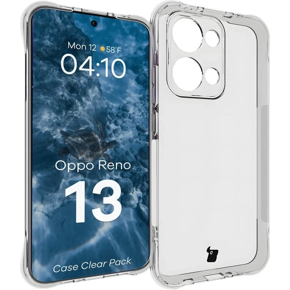 Etui + 2x szkło na ekran Bizon Case Clear Pack do Oppo Reno13