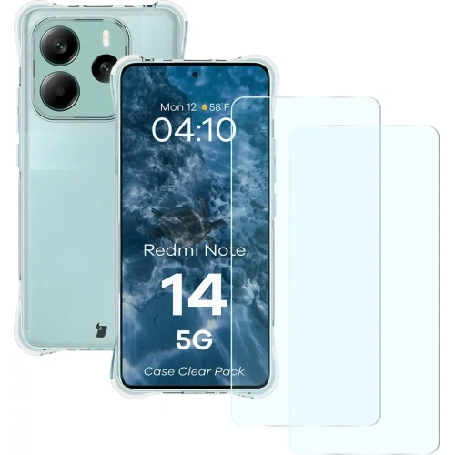 Kup Bizon Case Clear Pack Hülle + 2x Displayschutzglas für Xiaomi Redmi Note 14 5G - BIZ9418 - {ean13} - Sklep Home Screen