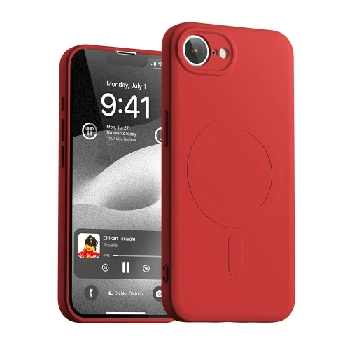 Etui Mercury Semi-Silicone MagSafe do Apple iPhone 16e czerwony