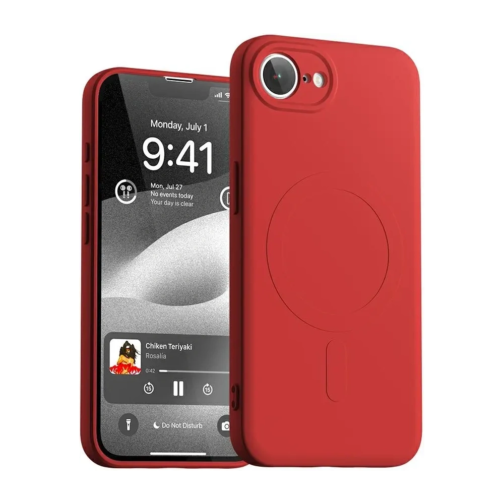 Etui Mercury Semi-Silicone MagSafe do Apple iPhone 16e czerwony