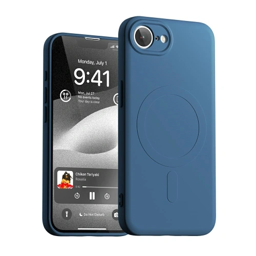 Etui Mercury Semi-Silicone MagSafe do Apple iPhone 16e niebieski