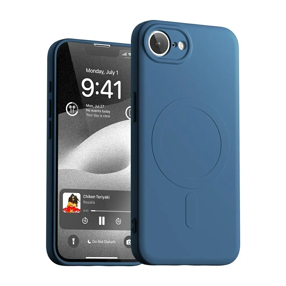 Etui Mercury Semi-Silicone MagSafe do Apple iPhone 16e niebieski